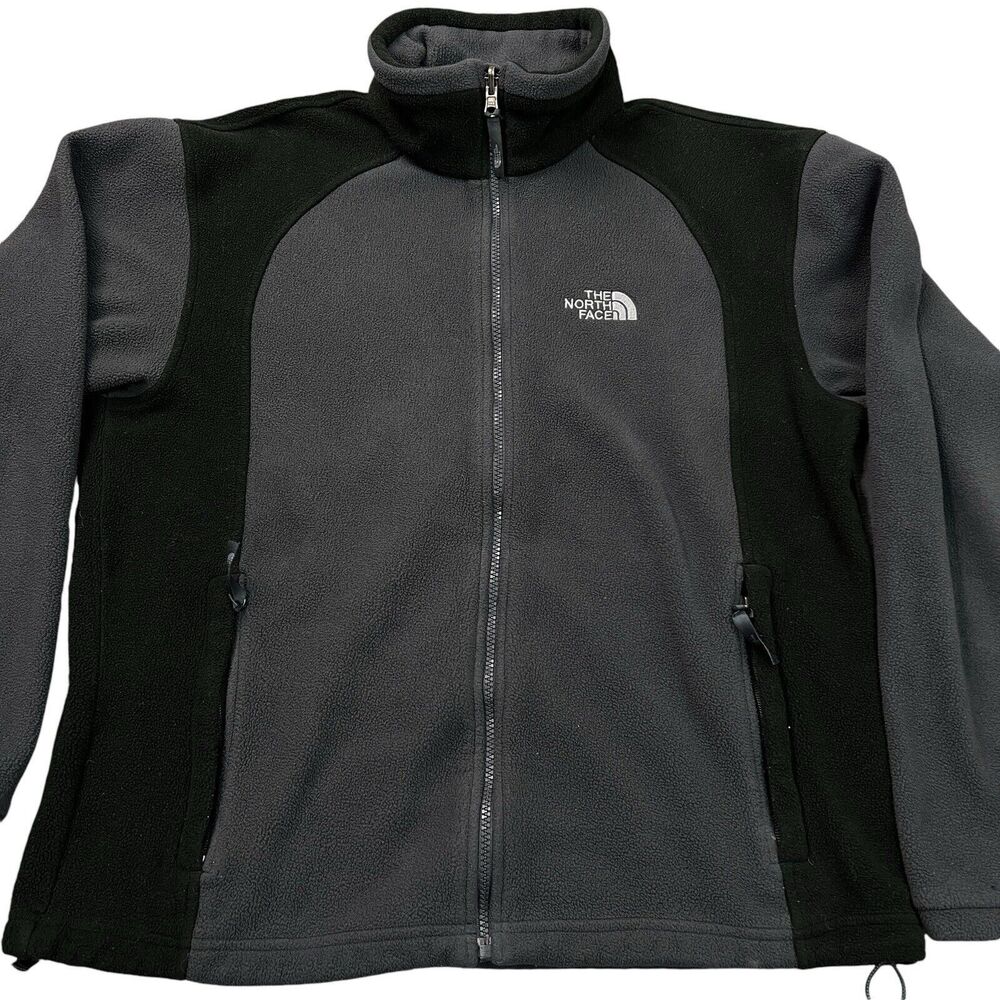 The North Face Jacket Khumbu Fleece Mens M Gray Pockets Full Zip A484